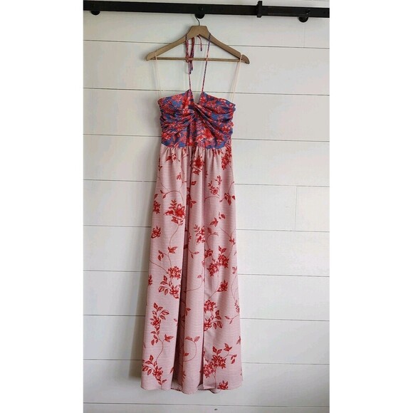 Badgley Mischka Dresses & Skirts - Belle Badgley Mischka Floral Maxi Dress Colorblock Tropical Summer Vacation NWT